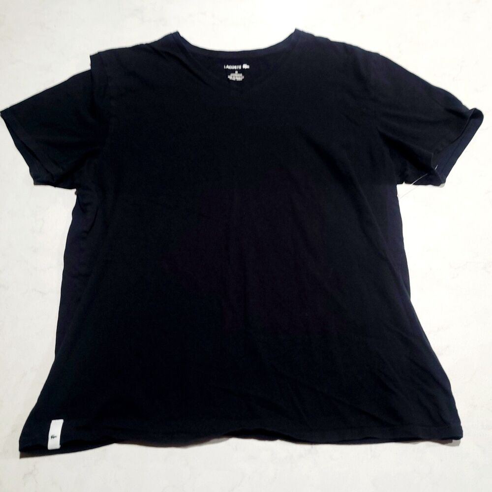 Lacoste Under Shirt Men's Slim Fit V Neck T-Shirt Size XXL 2XL EUC